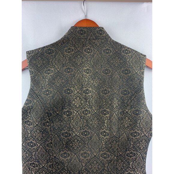 Women's Georgiou Studio Black & Gold Vest Size 8 - Picture 4 of 8